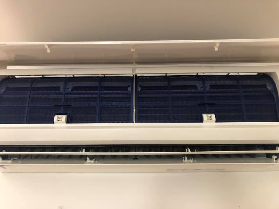 Air conditioner unit looking clean and well-maintained after expert cleaning service in Larnaca, Cyprus.